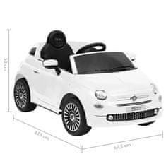 Greatstore Otroški električni avtomobil Fiat 500 bel