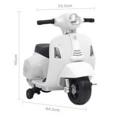 Vidaxl Otroški električni motor Vespa GTS300 bele barve