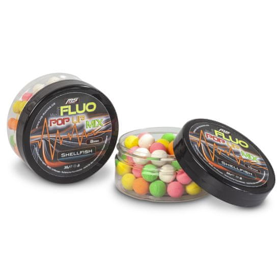 MS Range Fluo pop up mix 10,5 mm, okus školjk, 30 g