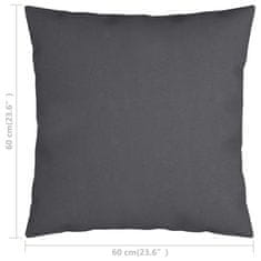 Vidaxl Okrasne blazine 4 kosi antracitne 60x60 cm blago