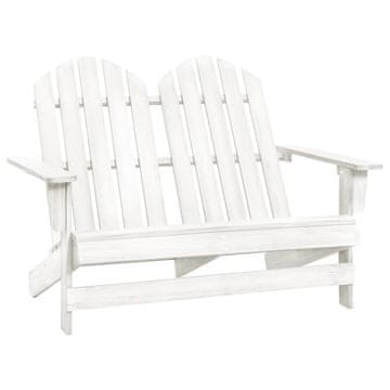 Vidaxl vidaXL Vrtni stol Adirondack z 2 sedežema, jelka, bel
