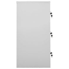 Vidaxl Omara s ključavnico svetlo siva in zelena 90x45x92,5 cm jeklo