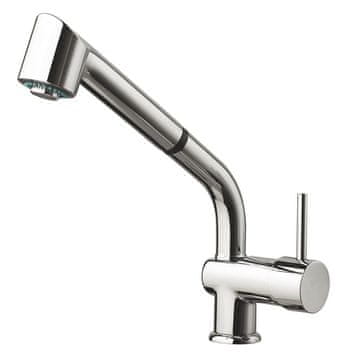 SAPHO Rhapsody Kuhinjska Armaturna Pipa z Izvlečno Prho, Kromirana Medenina