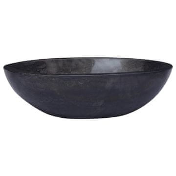 Vidaxl Umivalnik črn 53x40x15 cm marmor