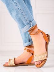 Amiatex Ženski sandal 88204, odtenki rjave in bež, 38
