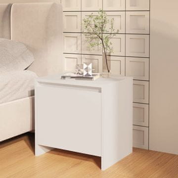 Vidaxl vidaXL Nočna omarica, bela, 45x34x44,5 cm