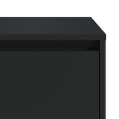 Greatstore Nočna omarica črna 45x34x44,5 cm iverna plošča