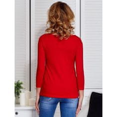 Factoryprice Ženska bluza z našitki čipka BOBA rdeča PL-BZ-1415.04_260307 S