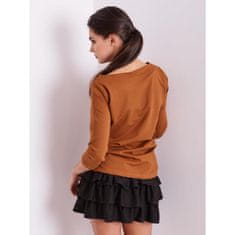 Factoryprice Ženska bluza z žepom POCKA rjava PL-BZ-1694.08_301674 S