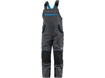 Bibpants CXS PHOENIX CASPER, children’s, grey wth black and blue accessories, size 150