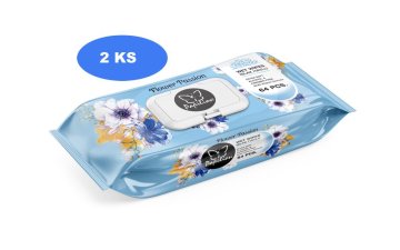 Papilion mokri robčki 64 kos Flower passion blue (2 kos)