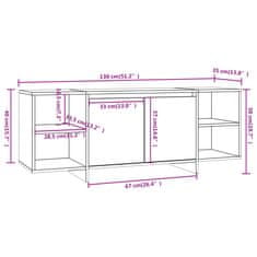 Vidaxl TV omarica črna 130x35x50 cm iverna plošča