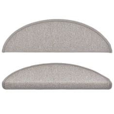 Vidaxl Preproge za stopnice 15 kosov 56x17x3 cm taupe