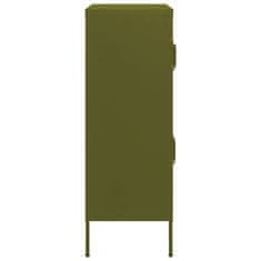 Vidaxl Omara za shranjevanje olivno zelena 80x35x101,5 cm jeklo