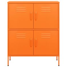 Vidaxl Omara za shranjevanje oranžna 80x35x101,5 cm jeklo
