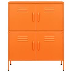 Greatstore Omara za shranjevanje oranžna 80x35x101,5 cm jeklo