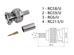Cabletech BNC konektor RG58U