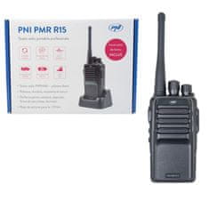 PNI PMR R15 profesionalna prenosna radijska postaja 0,5 W, ASQ, TOT, monitor, programabilna, baterija 1200 mAh
