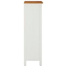 Vidaxl Omarica za vino 56x32x110 cm trdna hrastovina