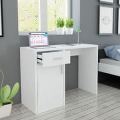 Vidaxl Miza s Predalom in Omarico Bela 100x40x73 cm