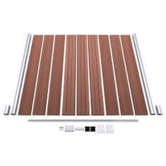Greatstore WPC ograjni paneli 10 kvadratnih + 1 poševni 1830x186 cm rjavi