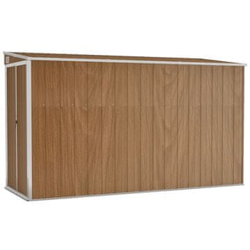 Vidaxl Stenska vrtna lopa rjava 118x288x178 cm pocinkano jeklo