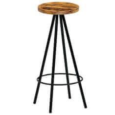 Vidaxl Barska garnitura 3-delna trden mangov les 60x60x107 cm