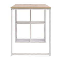 Vidaxl Pisalna miza 120x60x75 cm barva hrasta in bela
