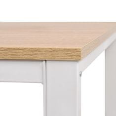 Vidaxl Pisalna miza 120x60x75 cm barva hrasta in bela