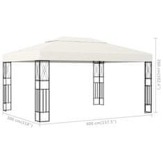 Vidaxl Paviljon 3x4 m krem blago