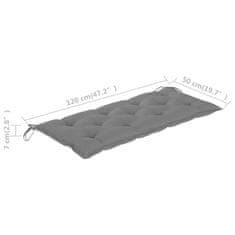 Vidaxl Vrtna klop z blazino 120 cm trden akacijev les