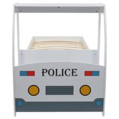 Vidaxl Otroška postelja policijski avto z vzmetnico 90x200 cm 7 con H2