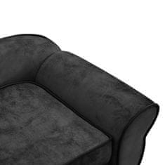 Greatstore Pasji kavč temno siv 72x45x30 cm iz pliša