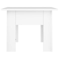 Vidaxl Klubska mizica bela 55x55x42 cm iverna plošča