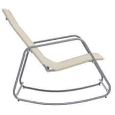 Vidaxl Vrtni gugalni stol krem 95x54x85 cm tekstil