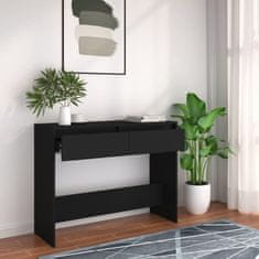 Vidaxl Konzolna mizica črna 100x35x76,5 cm iverna plošča