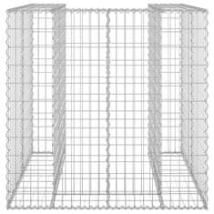 Vidaxl Gabionska stena za koš za smeti pocinkano jeklo 110x100x110 cm