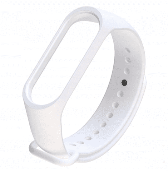 slomart Xiaomi Mi Band 3/4 Silicone pašček, Bel, White