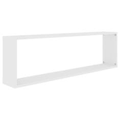 Greatstore Stenske police kockaste 4 kosi bele 100x15x30 cm iverna plošča