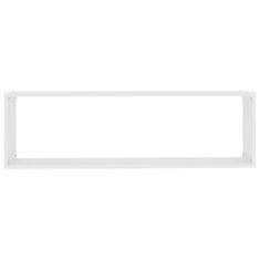 Greatstore Stenske police kockaste 4 kosi bele 100x15x30 cm iverna plošča