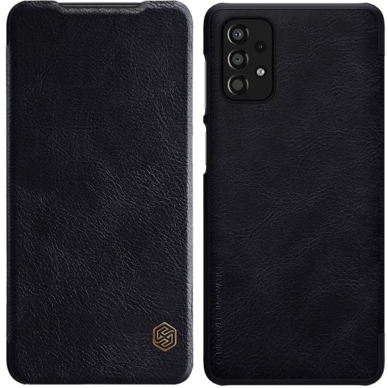 Nillkin qin case case za samsung galaxy a33 5g camera protector holster cover flip cover črna