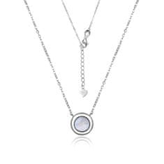 MOISS Elegantna srebrna ogrlica z biserno materjo N0000522
