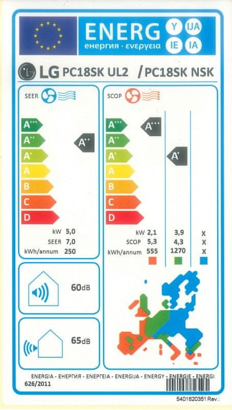 LG Sirius klimatska naprava (PC18SK.NSK / PC18SK.UL2), z montažo