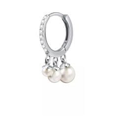 La Petite Story Elegantni jekleni enojni uhani s perlami LPS02AQM25