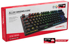HyperX Alloy Origins Core tipkovnica, mehanična, HyperX Red stikalo, RGB (4P5P3AA#ABA)
