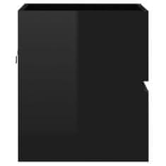 shumee Umivalna omarica, črna, visok sijaj, 41x38,5x45 cm