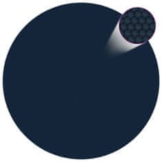 Vidaxl Plavajoča PE solarna folija za bazen 381 cm črna in modra