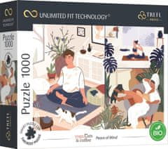 Trefl UFT Yoga, Cats & Coffee Puzzle: Mirne duše 1000 kosov