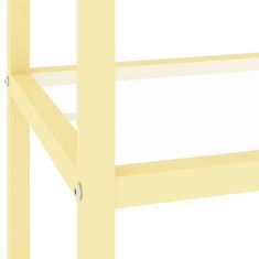 Vidaxl Konzolna mizica črna in prozorna 100x36x90 cm kaljeno steklo