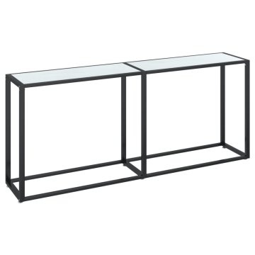 Vidaxl Konzolna mizica beli marmor 180x35x75,5 cm kaljeno steklo
